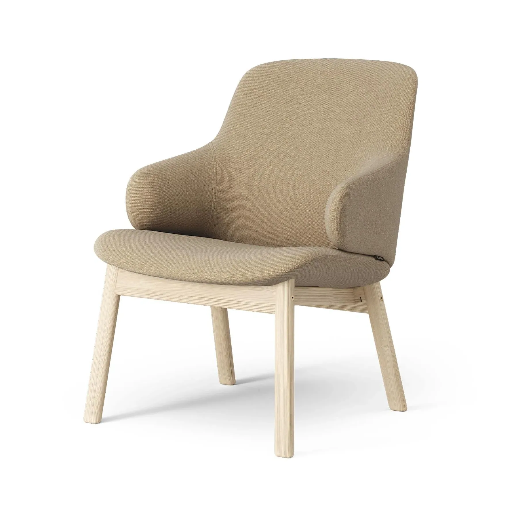 Easy Chair with Wood Legs - Flax, Ash image