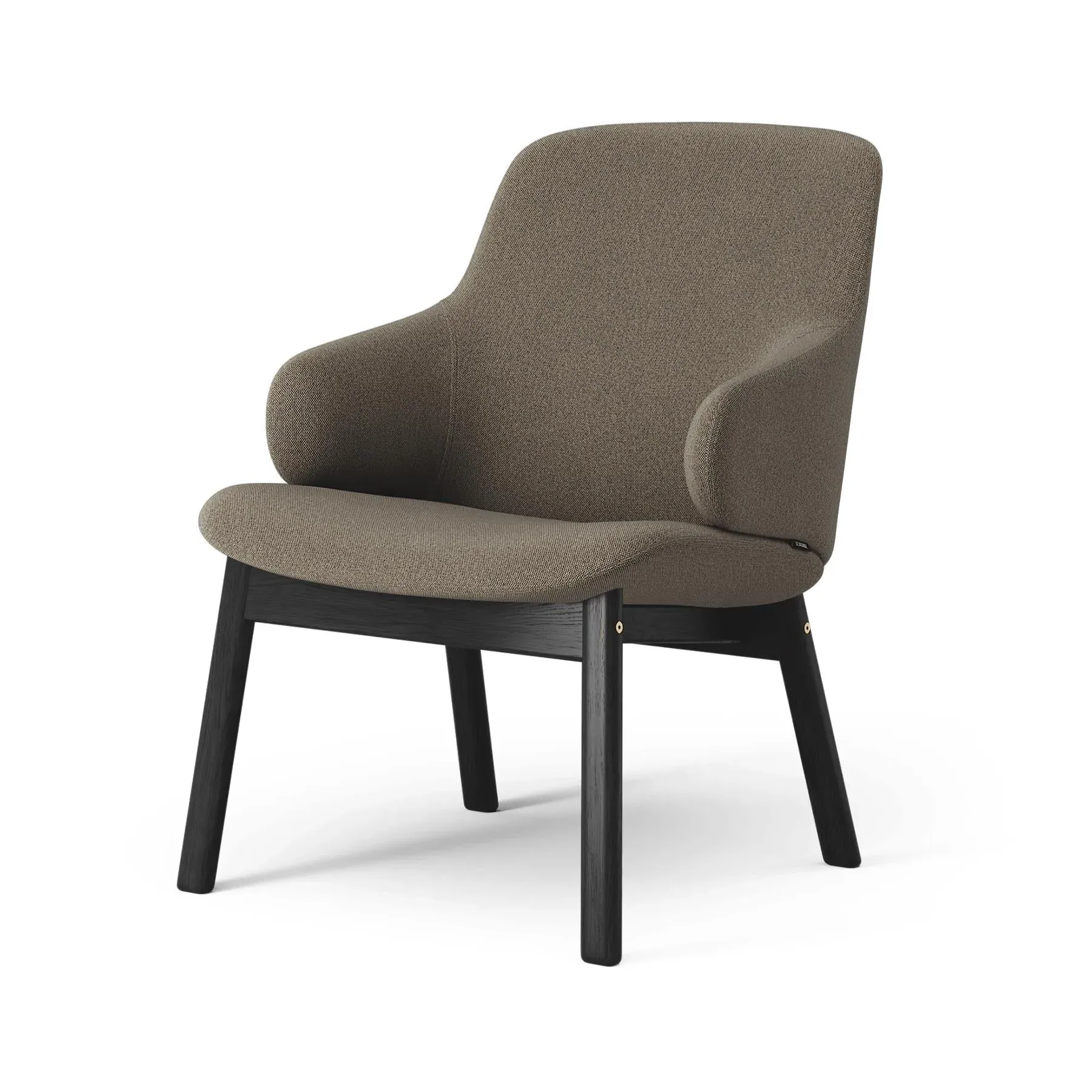 Easy Chair with Wood Legs - Flax, Black Ash