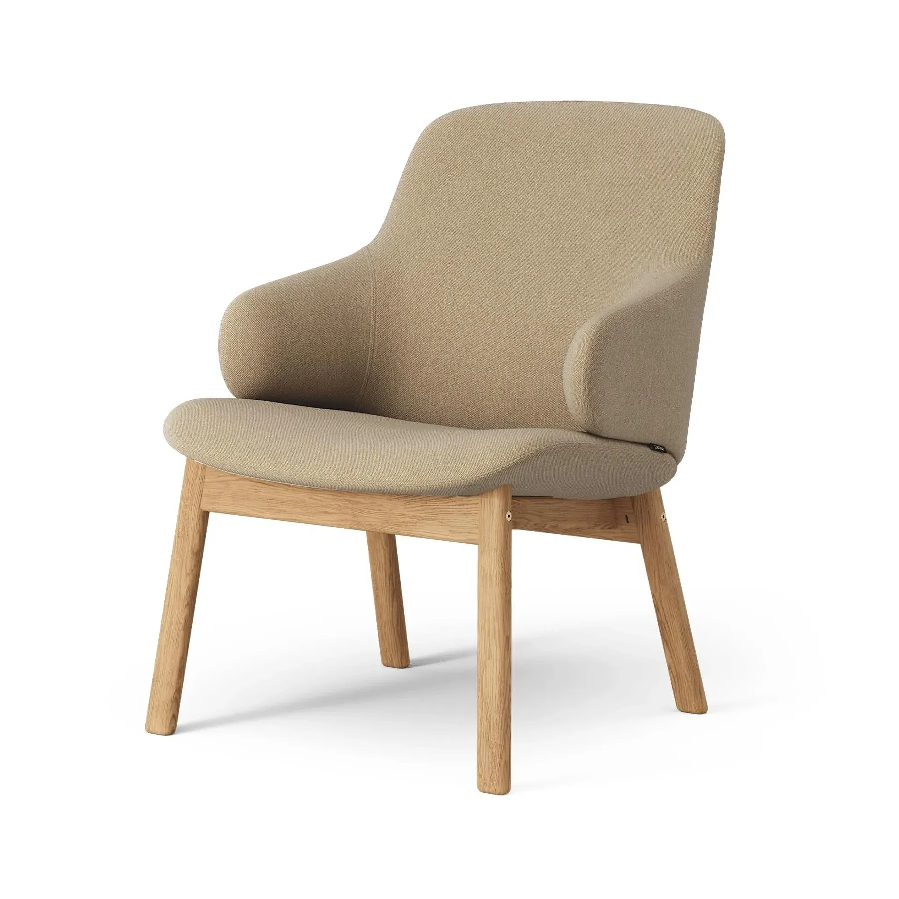 Easy Chair with Wood Legs - Flax, Oak