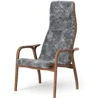Lamino Easy Chair - Grey, Walnut