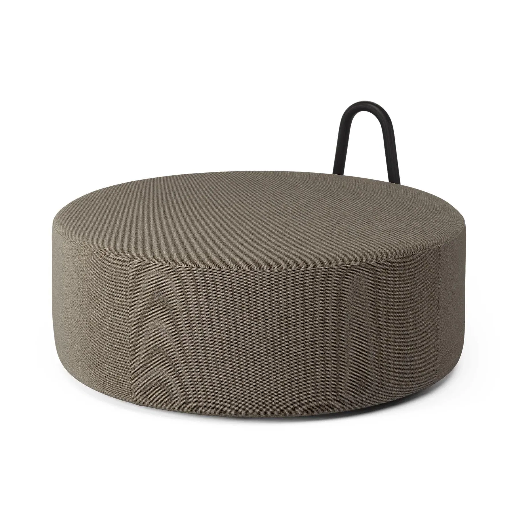 Large Pouf with Handle - Flax, Fabric