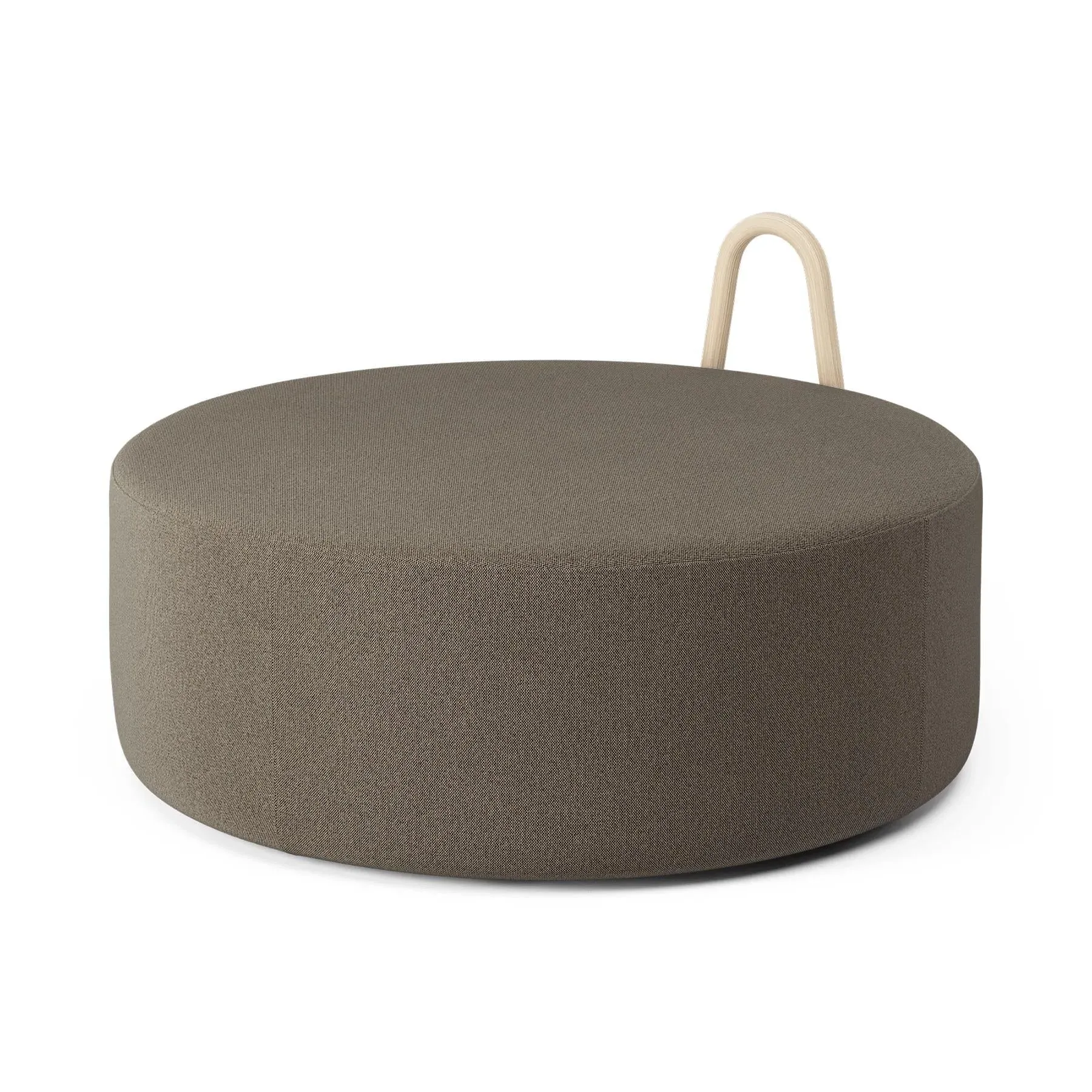 Large Pouf with Handle - Flax, Fabric