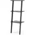 Libri 3-Shelf Leaning Shelves with Adjustable Legs - Black Ash