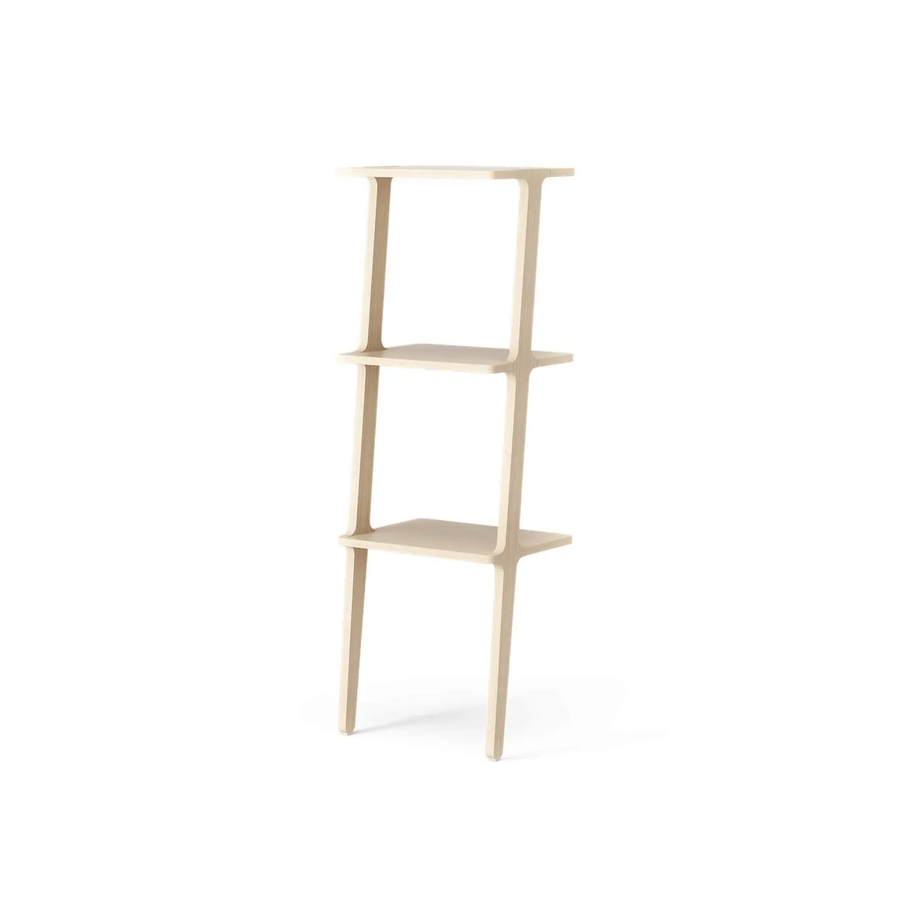 Libri 3-Shelf Leaning Shelves with Adjustable Legs - Natural Ash