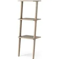 Libri 3-Shelf Leaning Shelves with Adjustable Legs - Nutmeg Ash