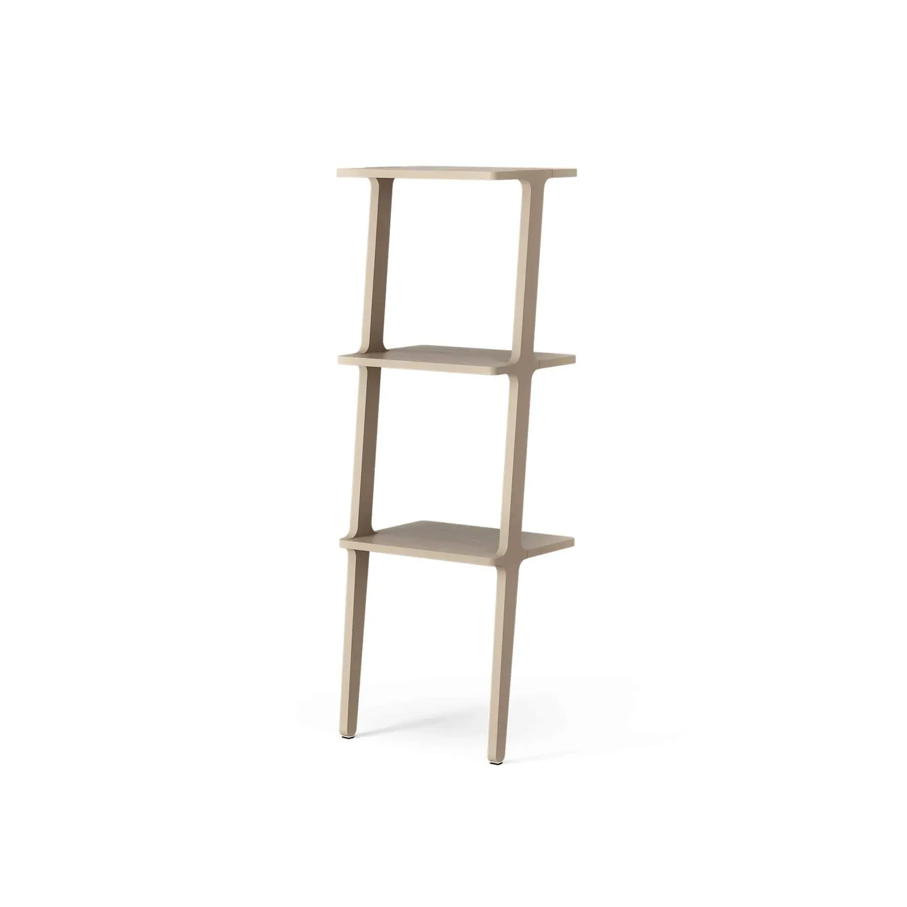 Libri 3-Shelf Leaning Shelves with Adjustable Legs - Nutmeg Ash