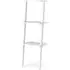 Libri 3-Shelf Leaning Shelves with Adjustable Legs - White Ash