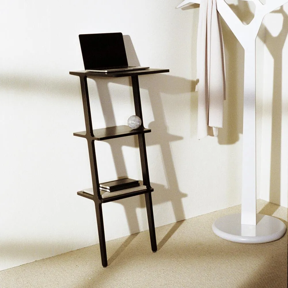 Stand Table with Storage - White, Ash