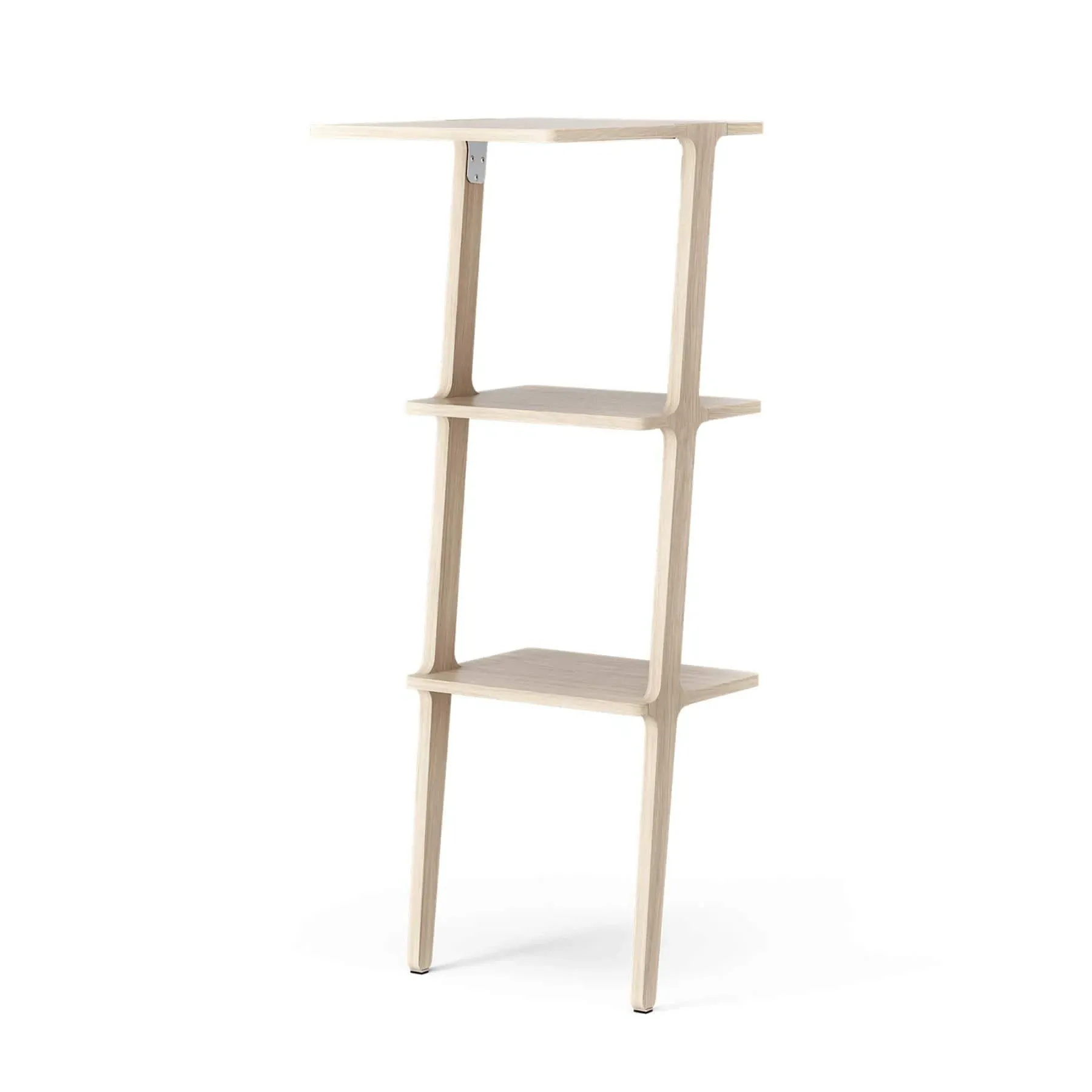 Stand Table with Storage - White, Oak