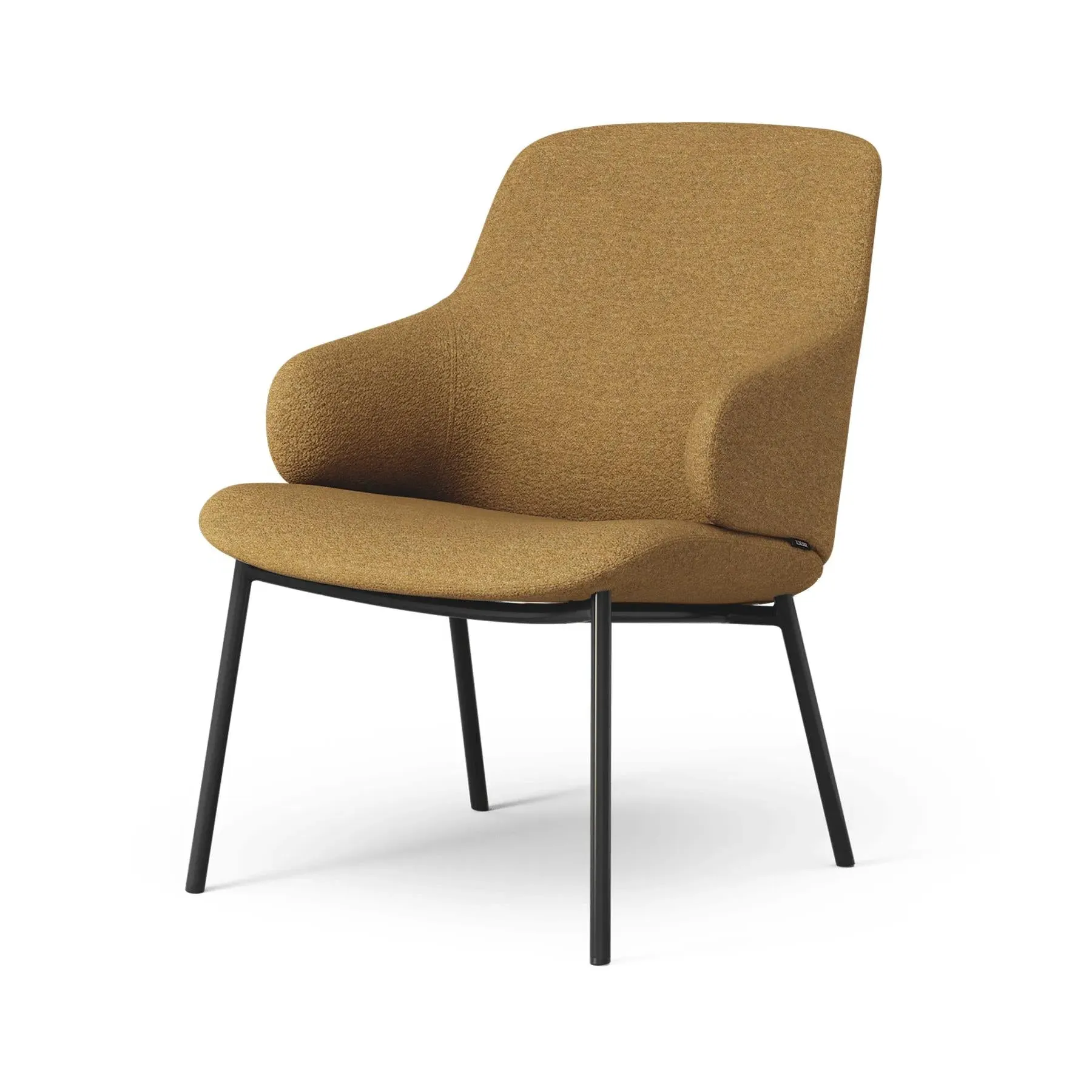 Swivel Easy Chair with Metal Legs - Flax, Steel