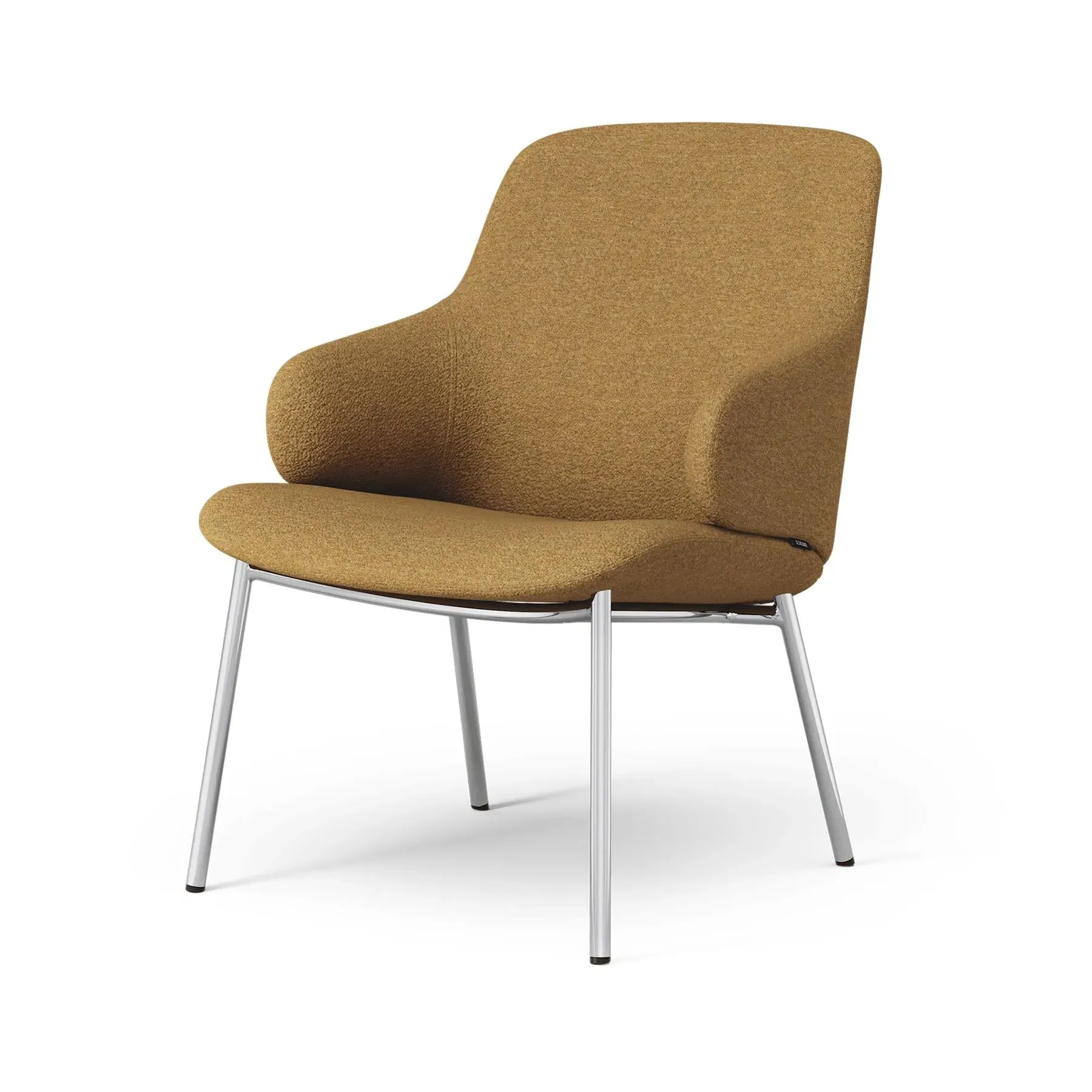 Swivel Easy Chair with Metal Legs - Steel