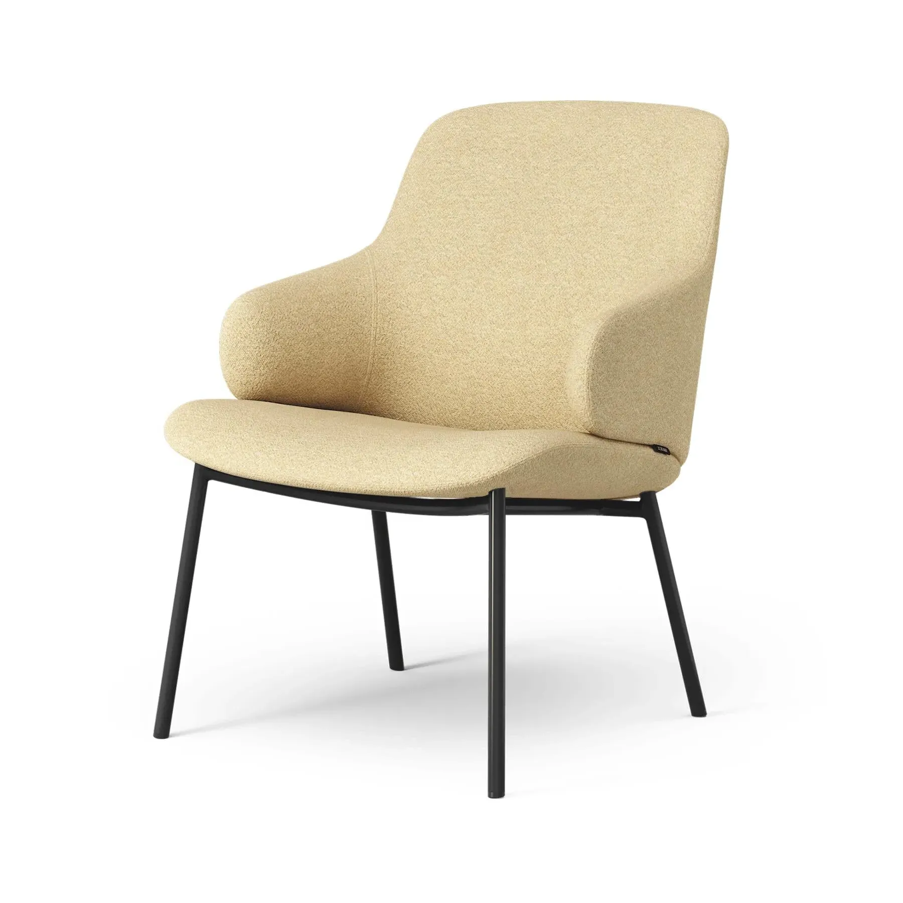 Swivel Easy Chair with Metal Legs - Steel