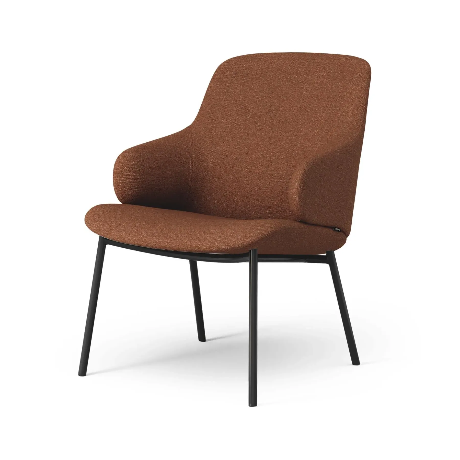 Swivel Easy Chair with Metal Legs - Steel