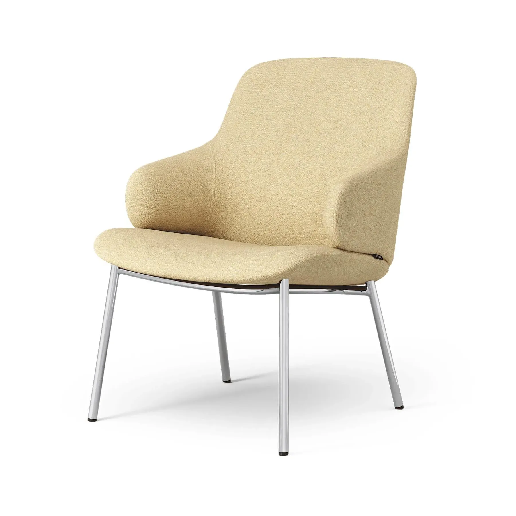 Swivel Easy Chair with Metal Legs - Steel