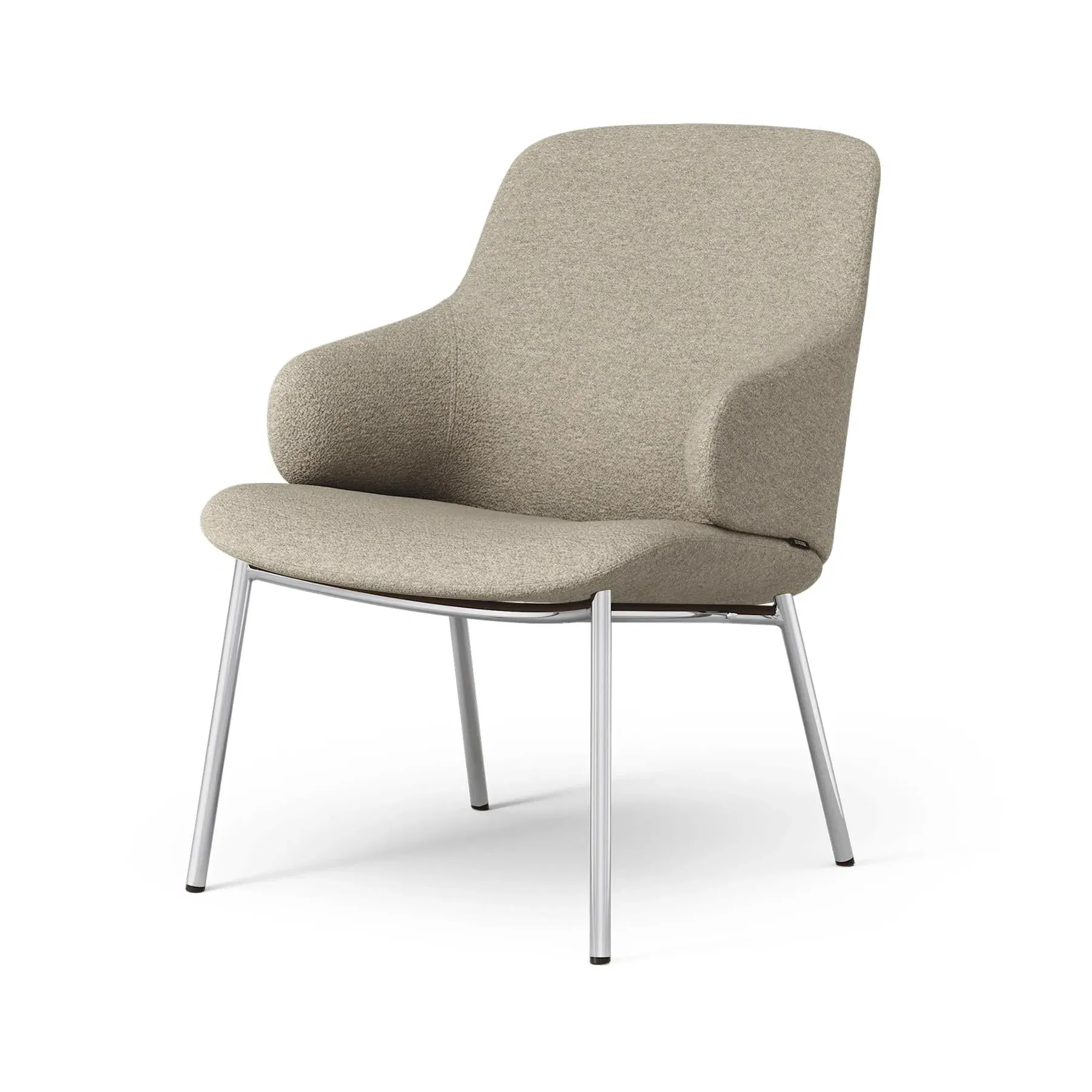 Swivel Easy Chair with Metal Legs - Steel