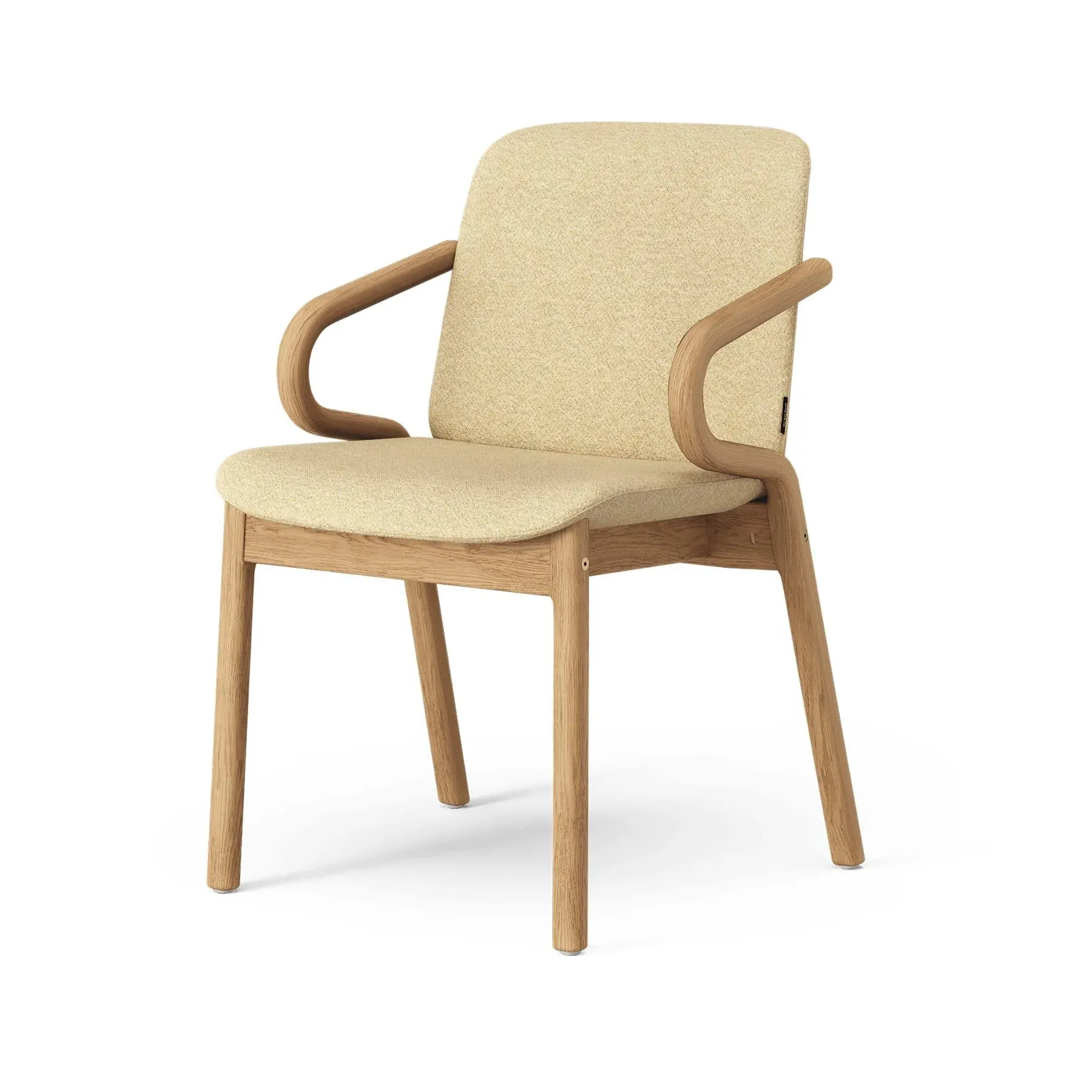 Upholstered Armchair - Oiled Oak