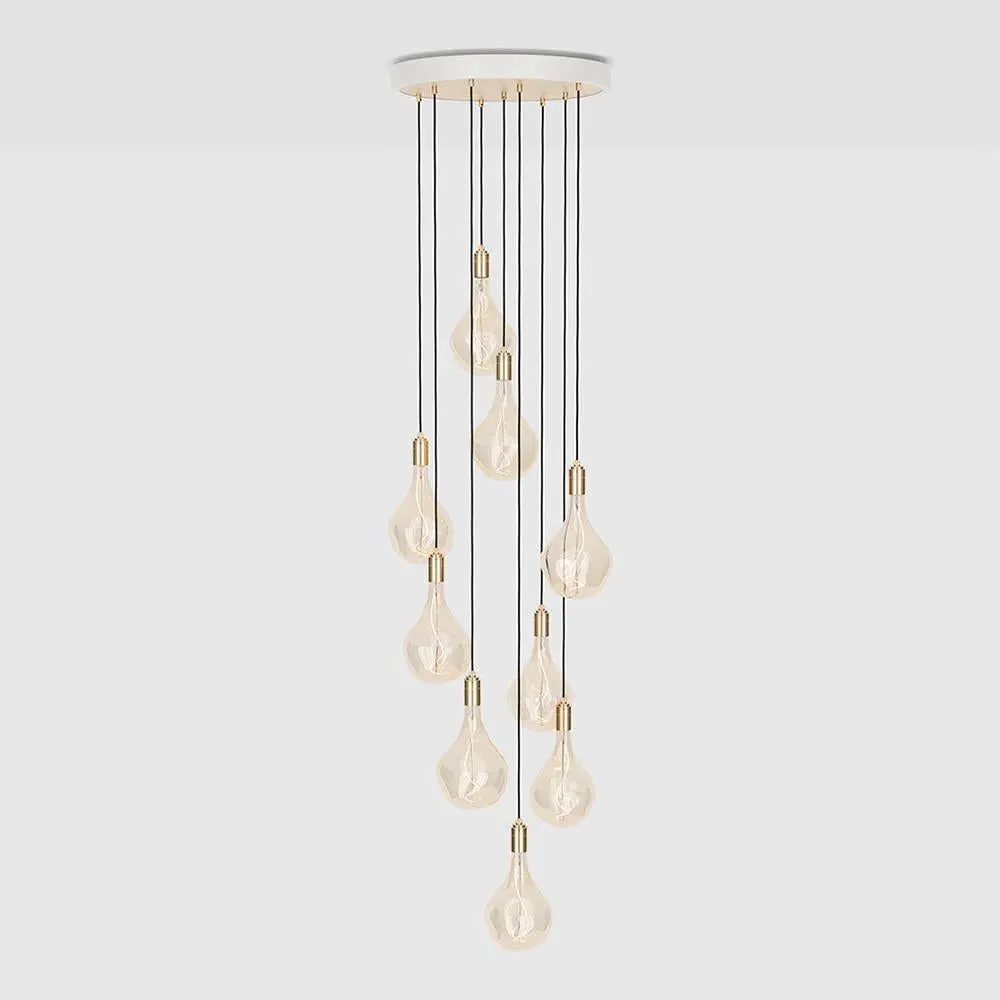 9-Light Cluster Pendant - Black, Ash