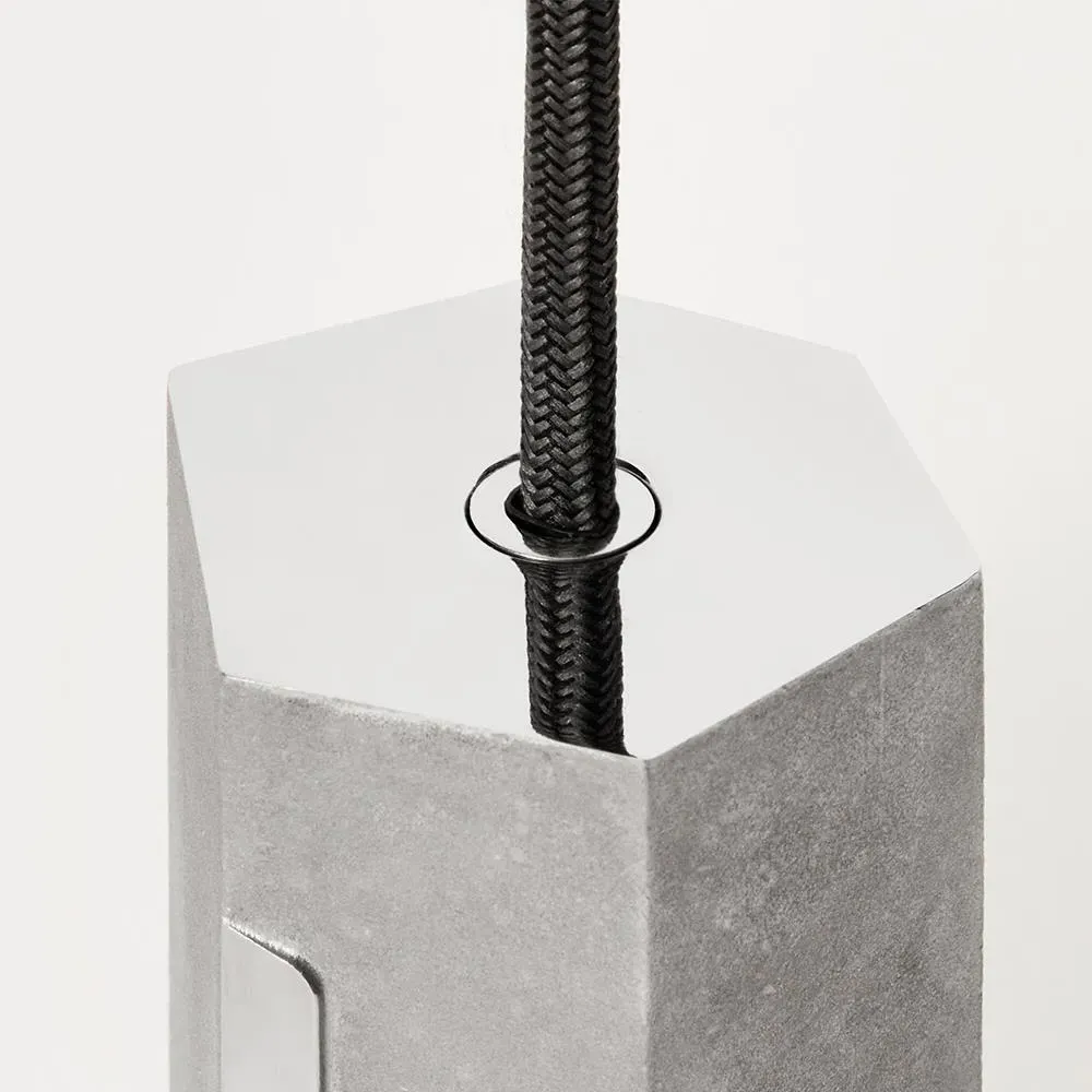 Basalt Single Pendant Light - Brass