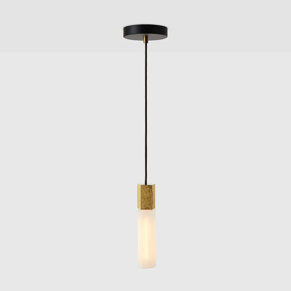 Basalt Single Pendant Light - Stainless Steel
