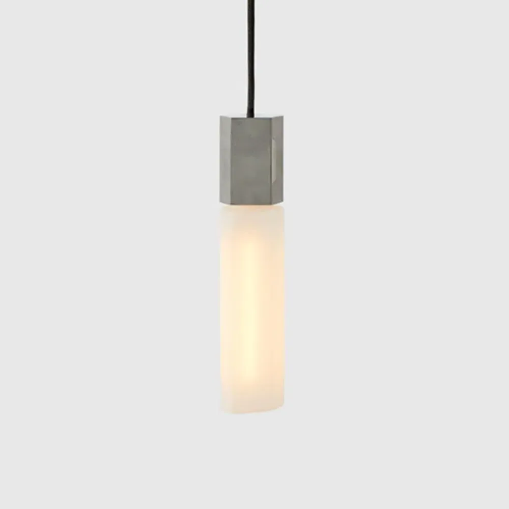 Basalt Single Pendant Light - Stainless Steel image