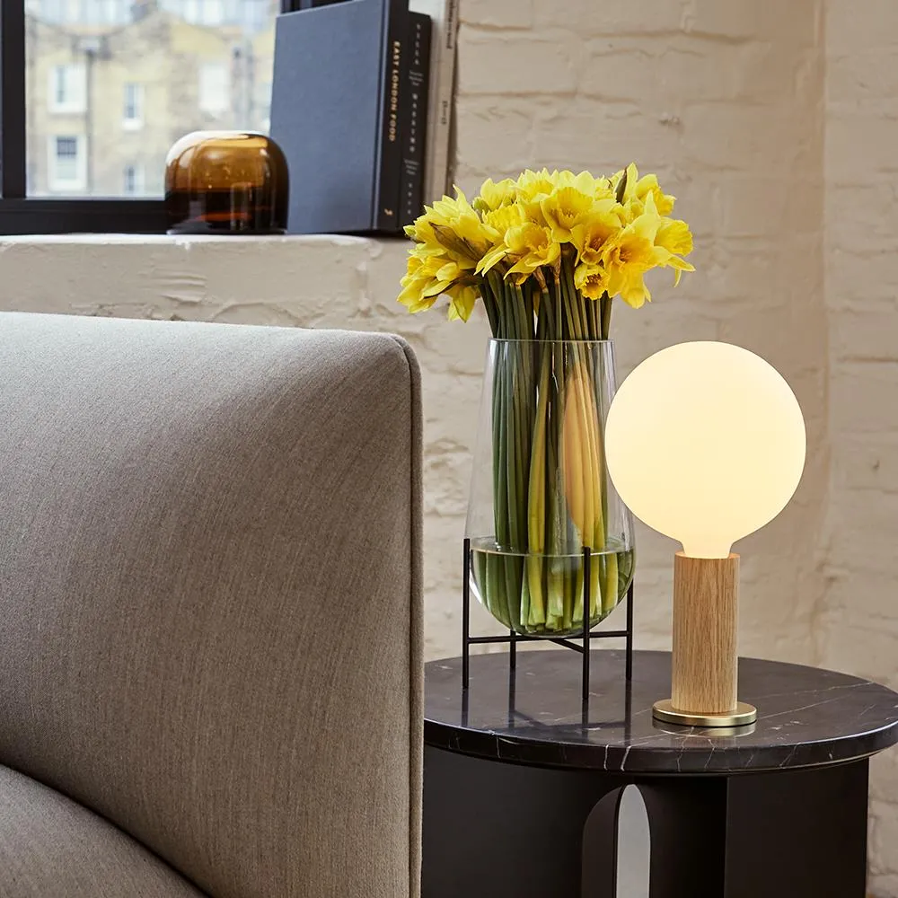 Knuckle Table Lamp with Dimmer - Walnut, Brass