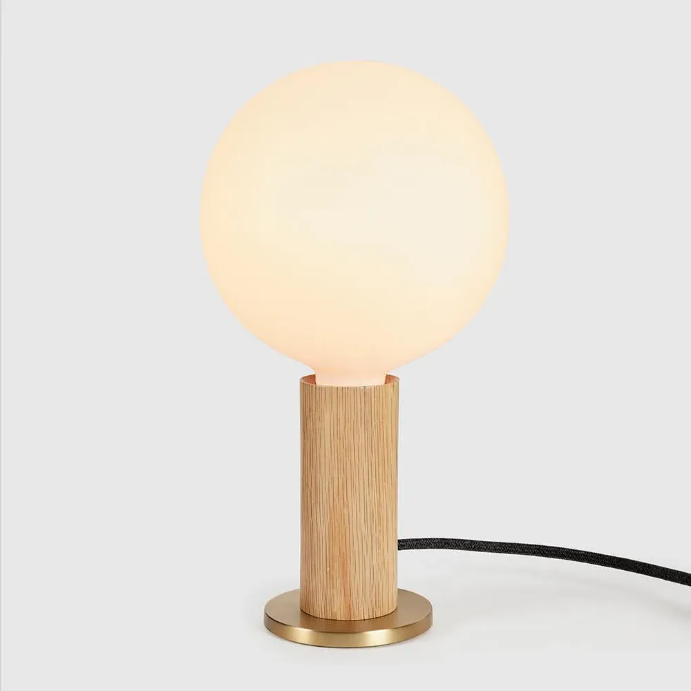 Knuckle Table Lamp with Dimmer - Walnut, Brass