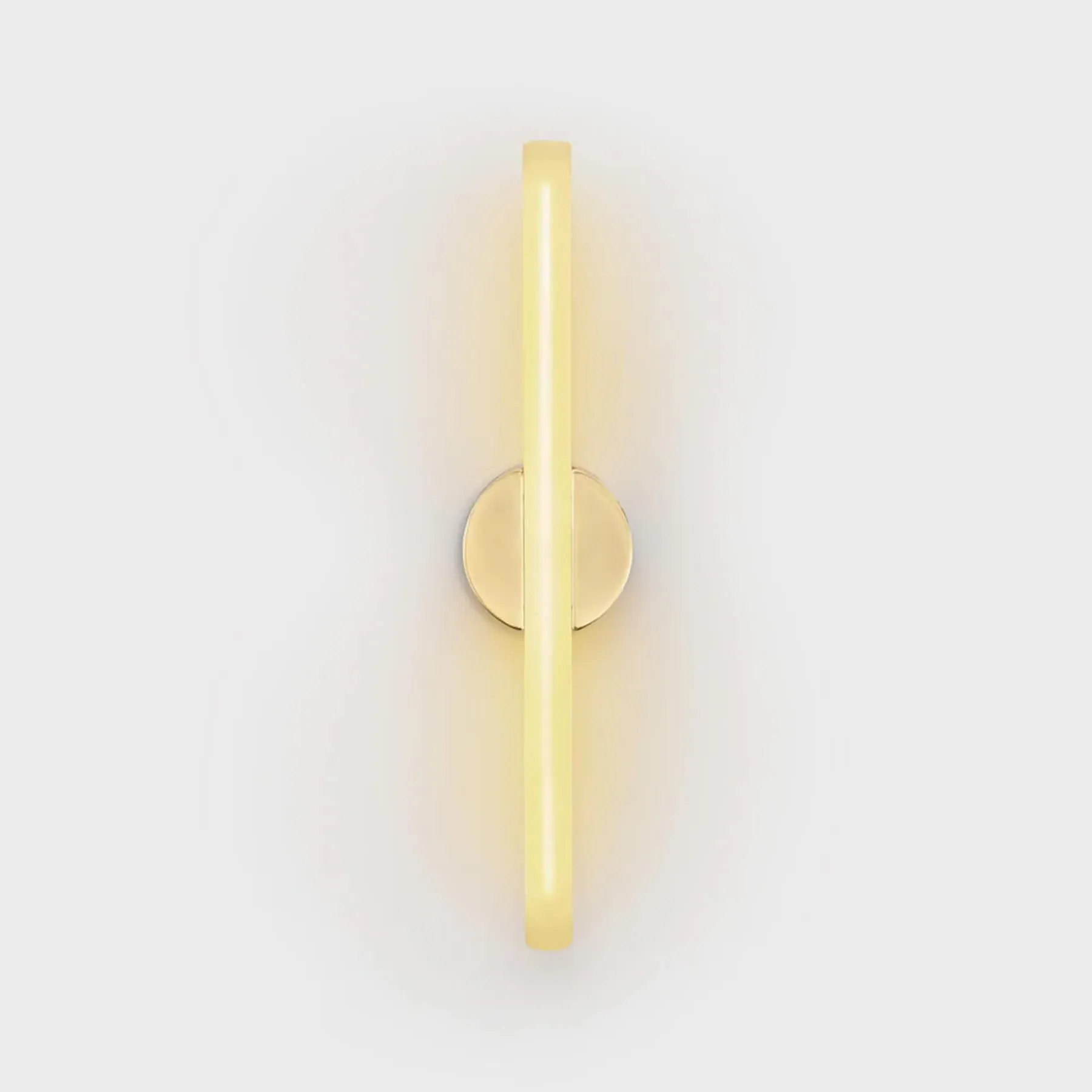 Long Wall Light with Frosted Glass - Brass