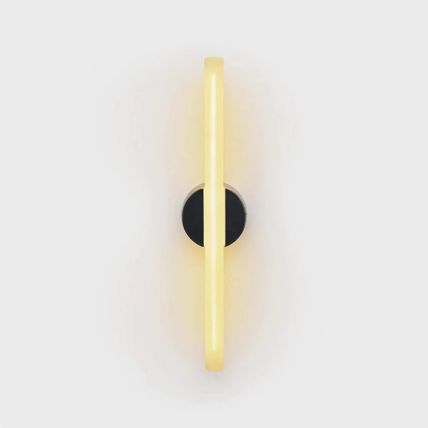 Long Wall Light with Frosted Glass - Dark Grey