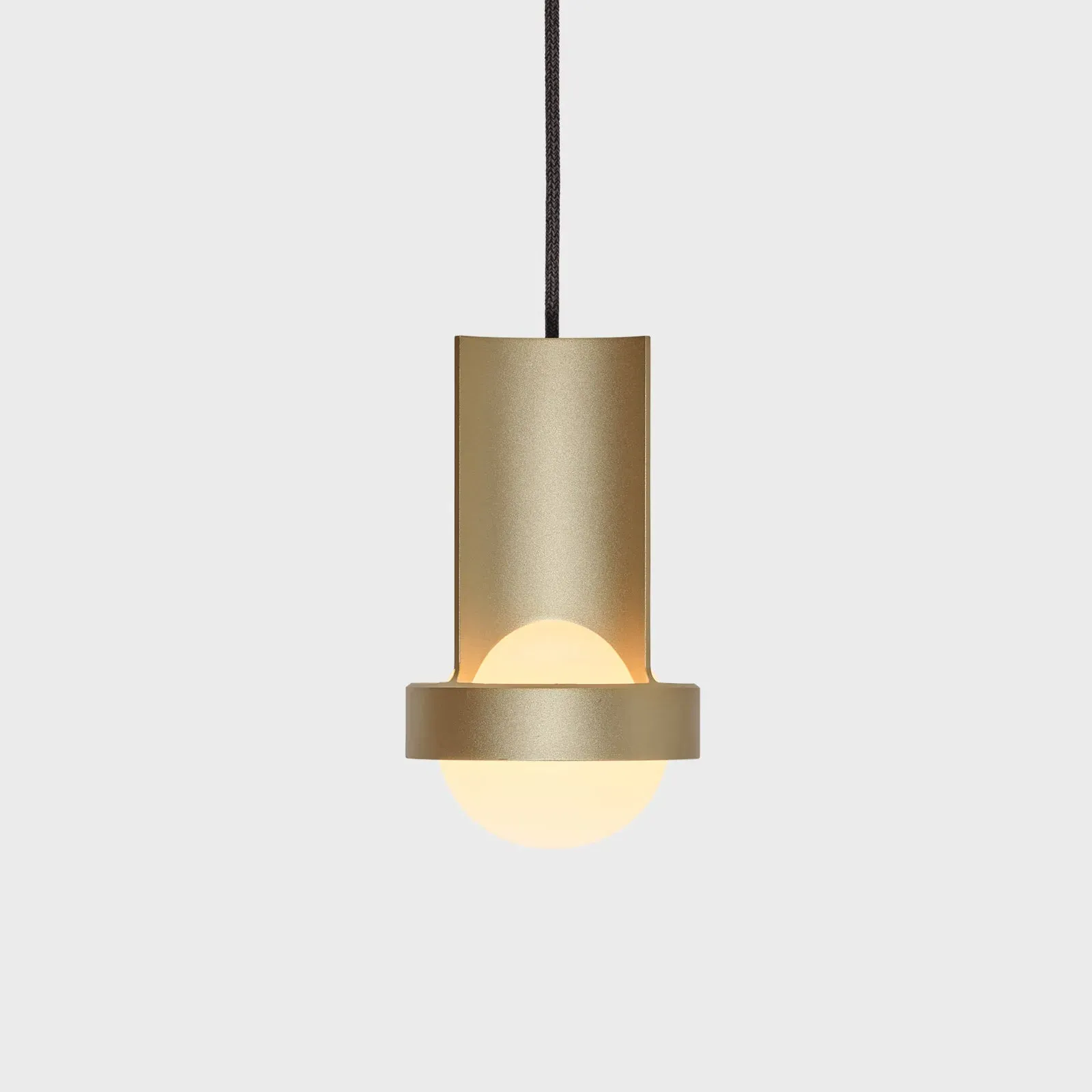 Loop Pendant Light with Sphere III - Gold, Aluminium