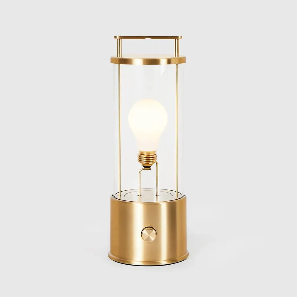 Rechargeable Portable Lamp with Dimmer - Brass