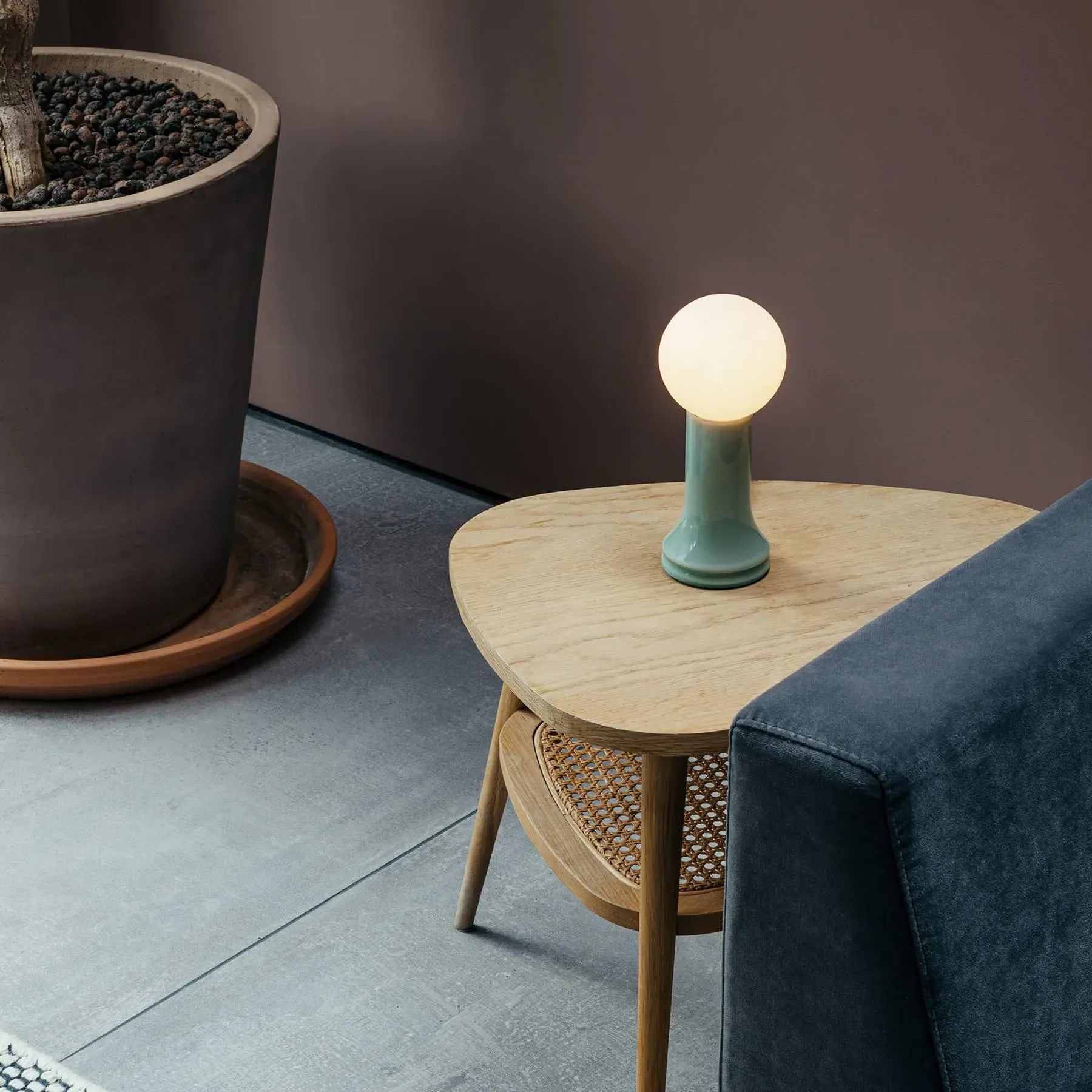 Shore Table Lamp with Dimmer - Sea Green, Glass