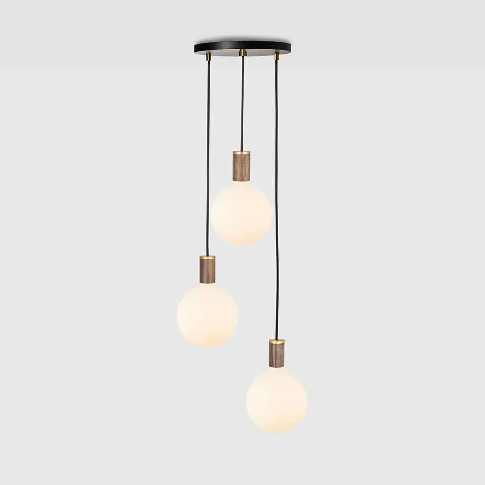 Triple Cluster Pendant Light - White, Graphite
