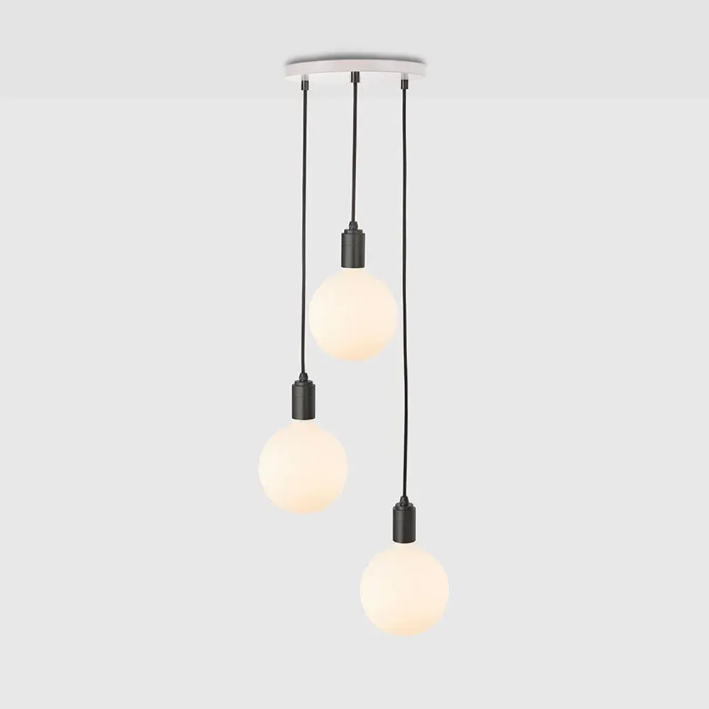 Triple Cluster Pendant Light - White, Graphite