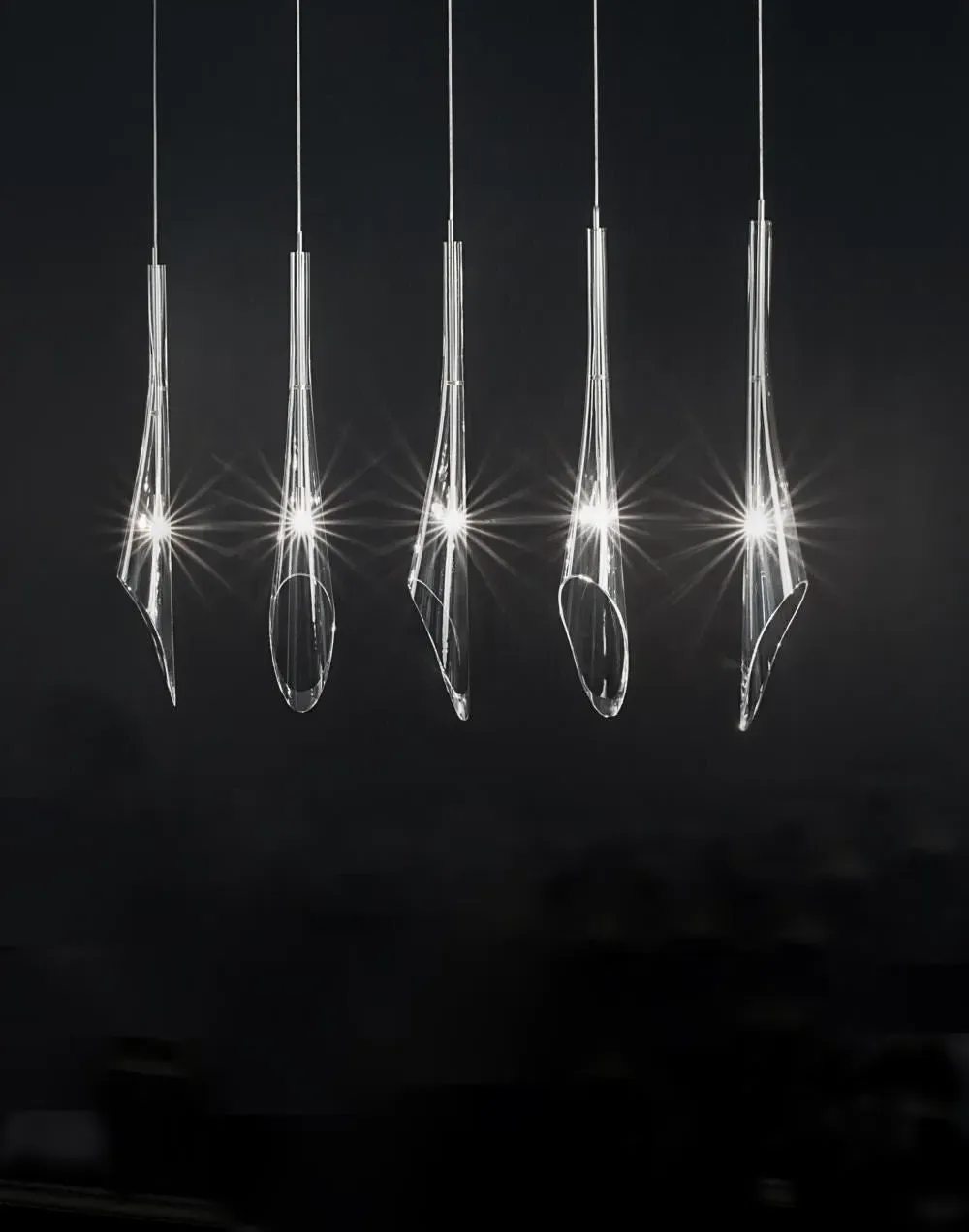 Calle 3-Piece Pendant Light Set - Crystal