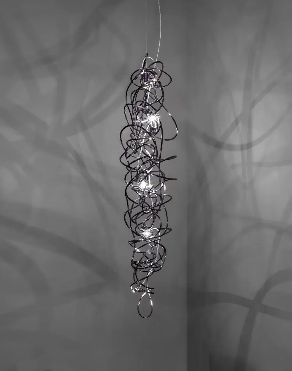 Elongated Pendant Light - Nickel image