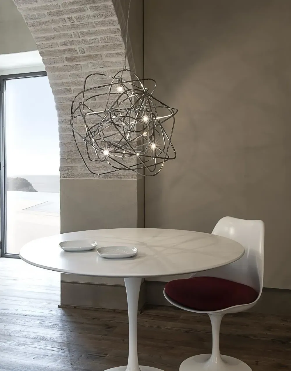 Large Pendant Light - Nickel, Metal
