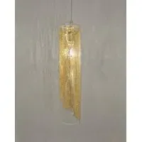 Large Pendant Light - White, Crystal