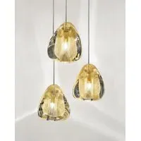Mizu 3-Light Pendant Light - Clear, Crystal