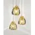 Mizu 3-Light Pendant Light - Silver Dust, Crystal