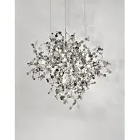 Pendant Light with Metal Coins - Gold, Steel