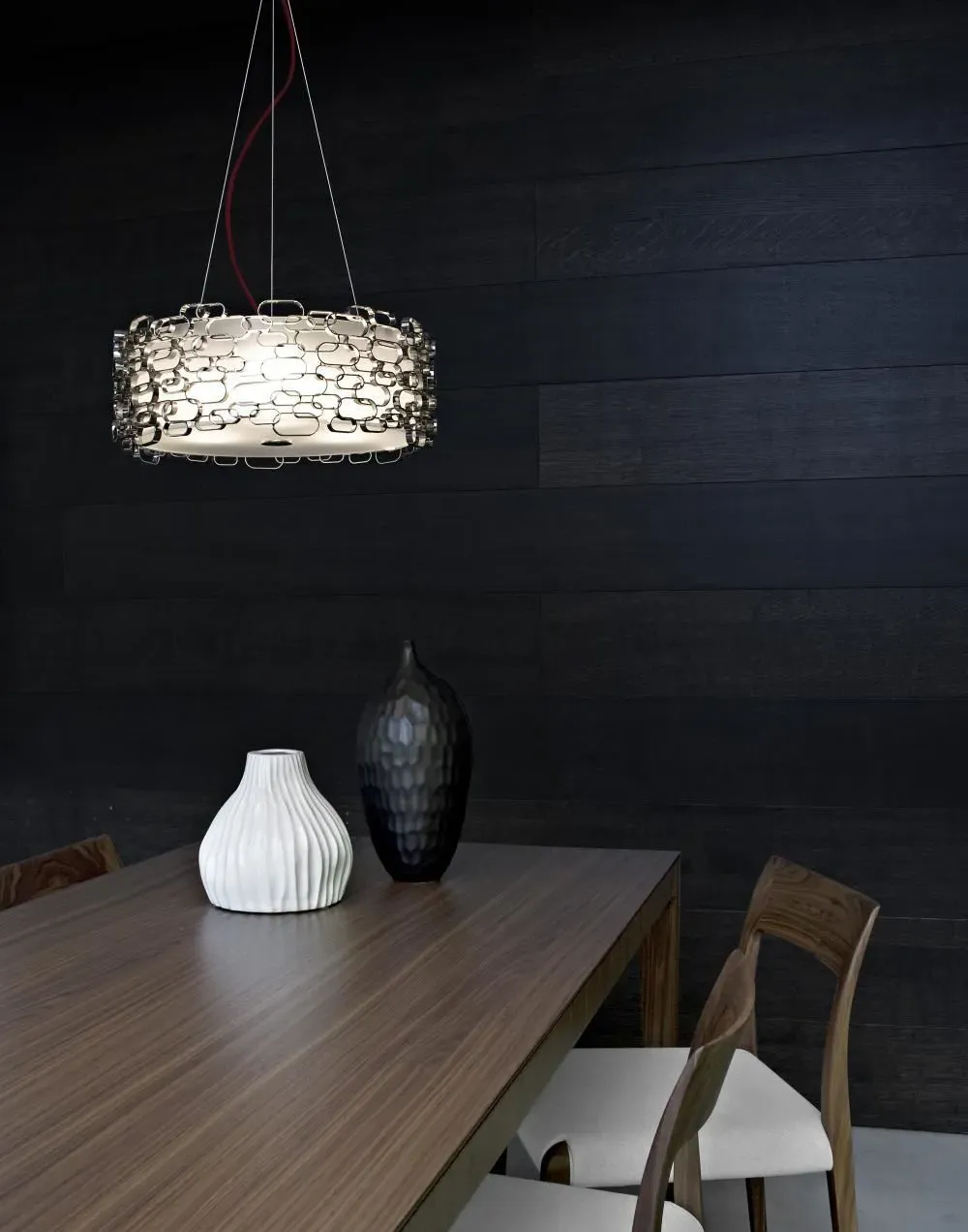 Pendant Light with Rings - Gold, Metal