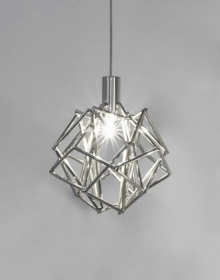 Single Pendant Light - Nickel-Plated Metal image