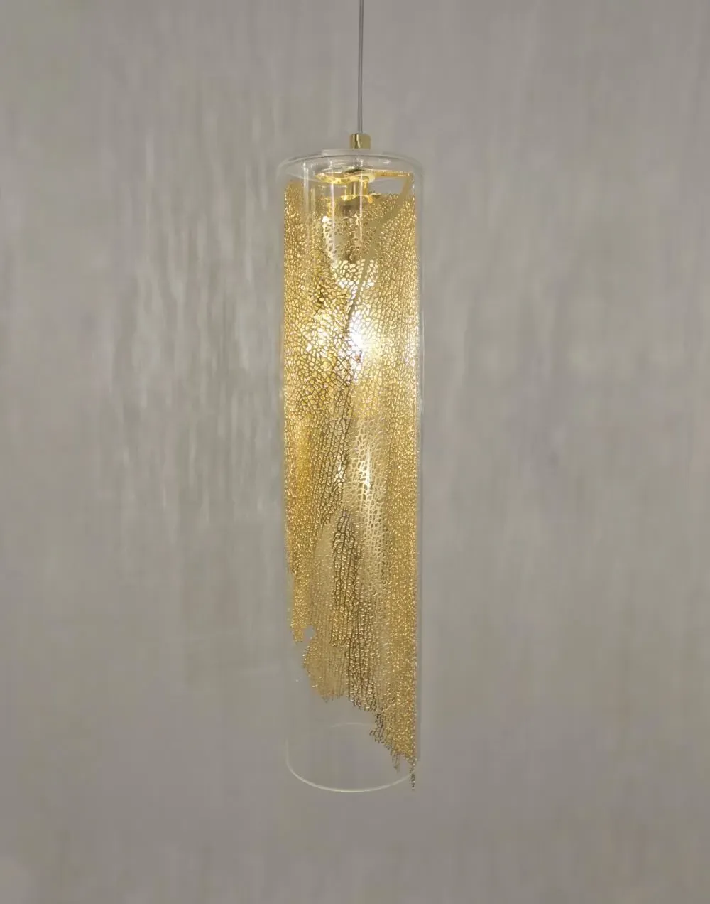 Small Pendant Light - Silver, Crystal