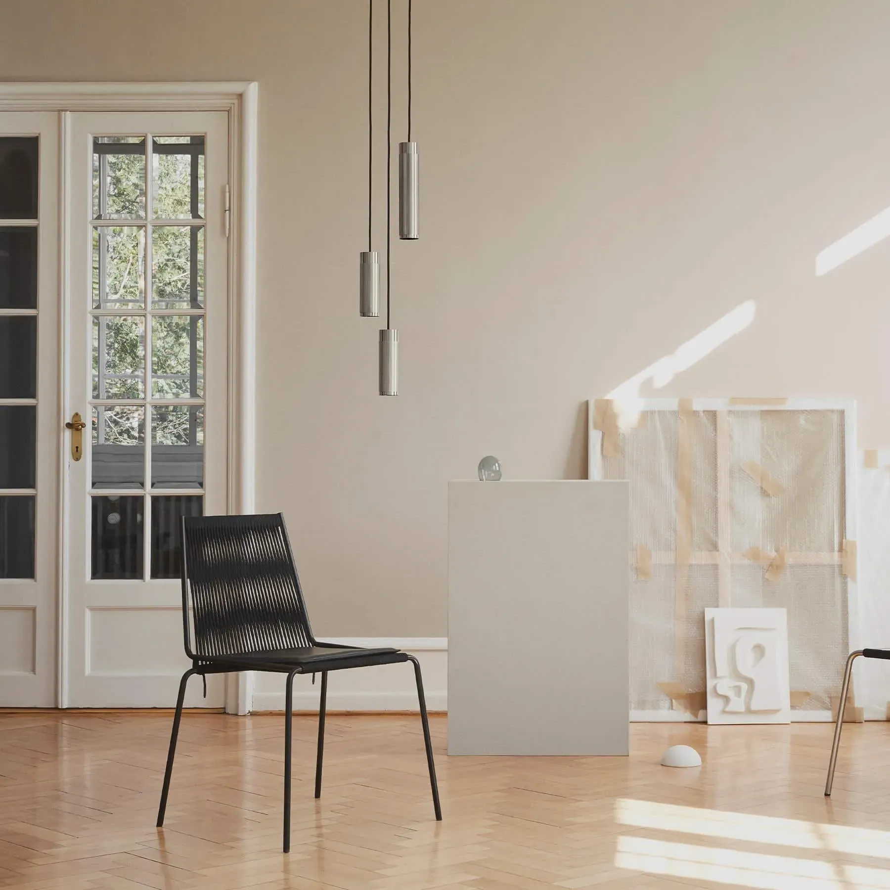 3-Light Pendant Cluster Light - Black Brass