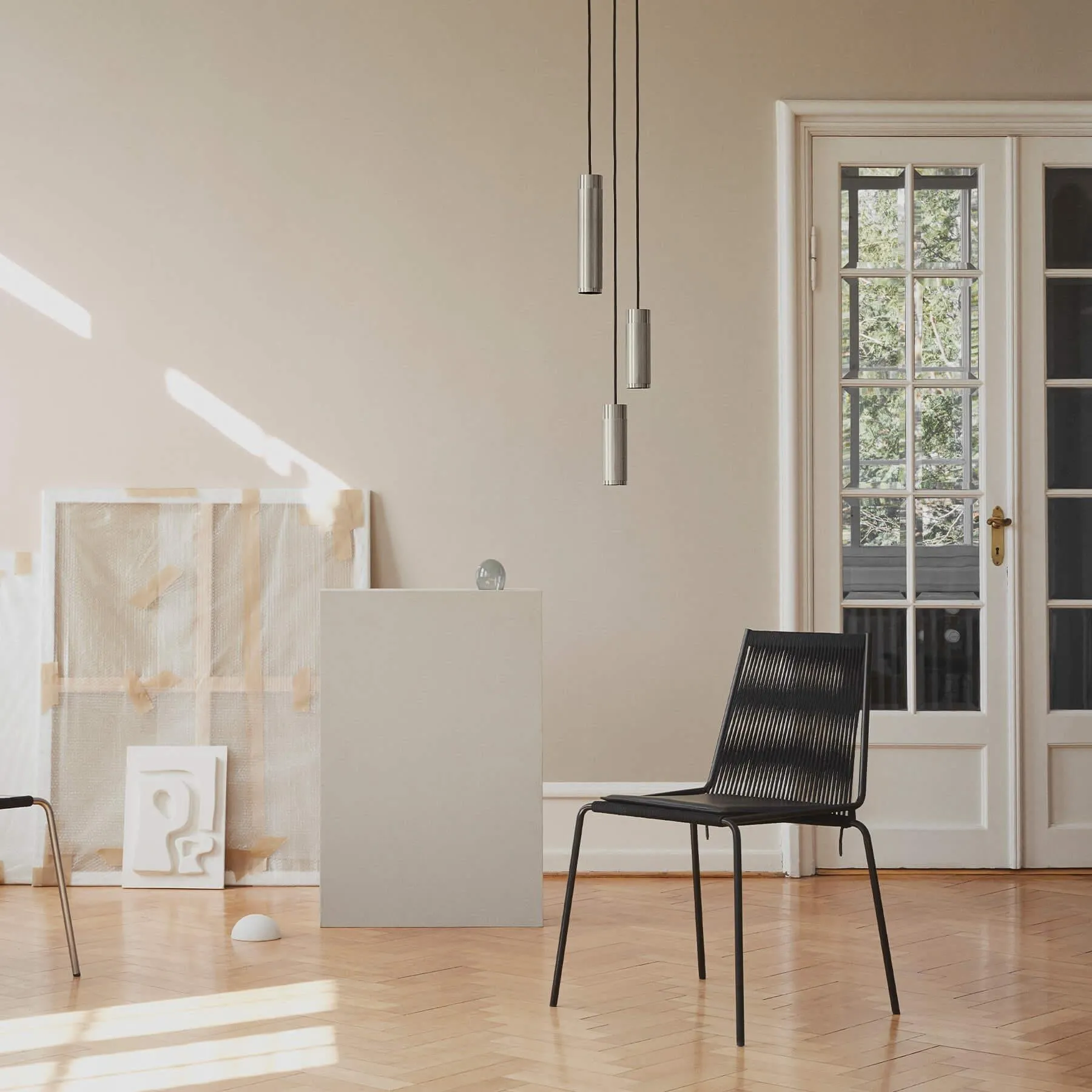 5-Light Pendant Cluster Light - Brass