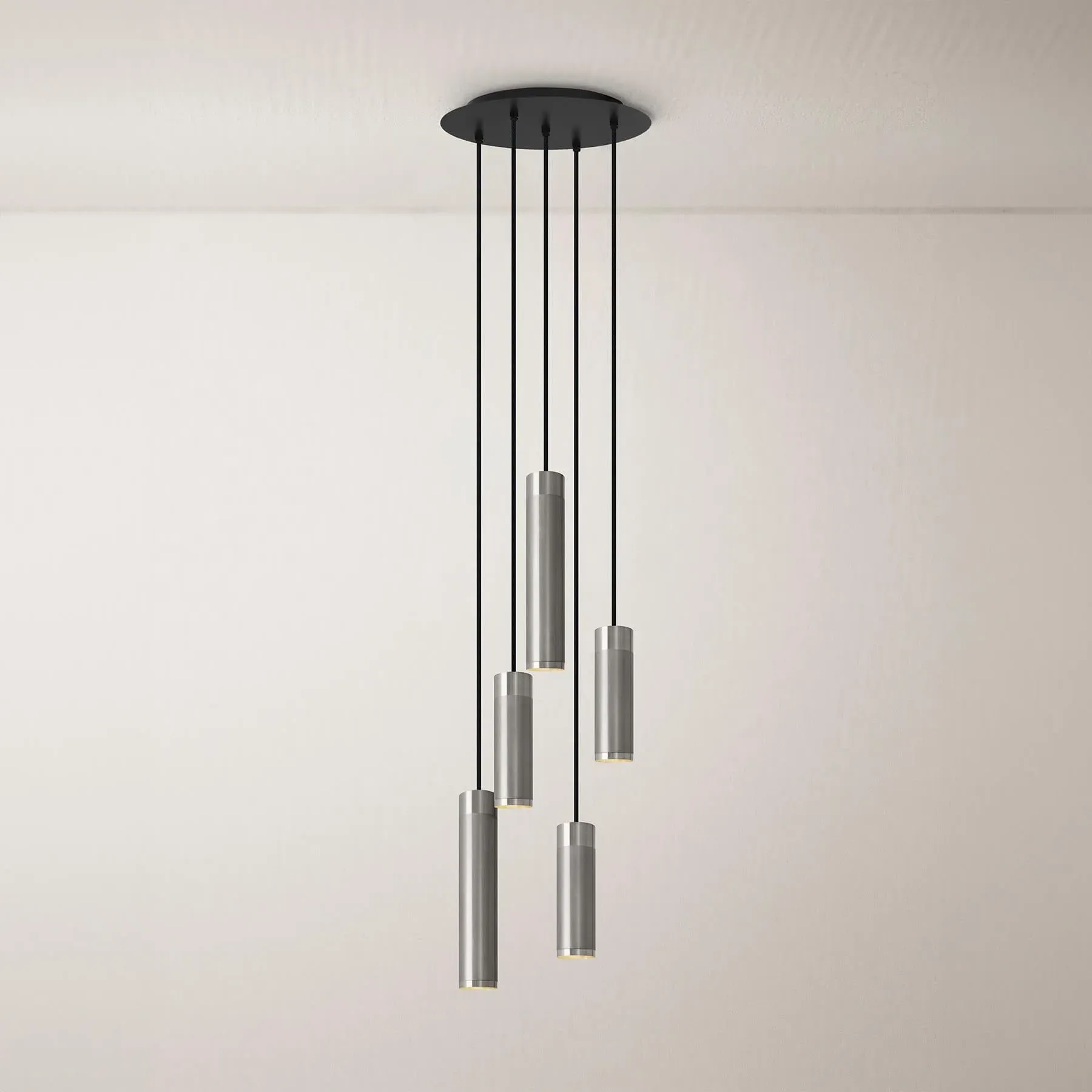 5-Light Pendant Cluster Light - Browned Brass