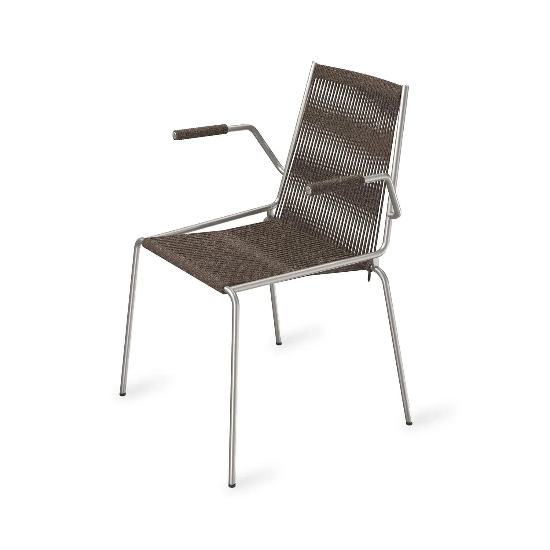 Armchair with Steel Base - Dark Grey, Wool