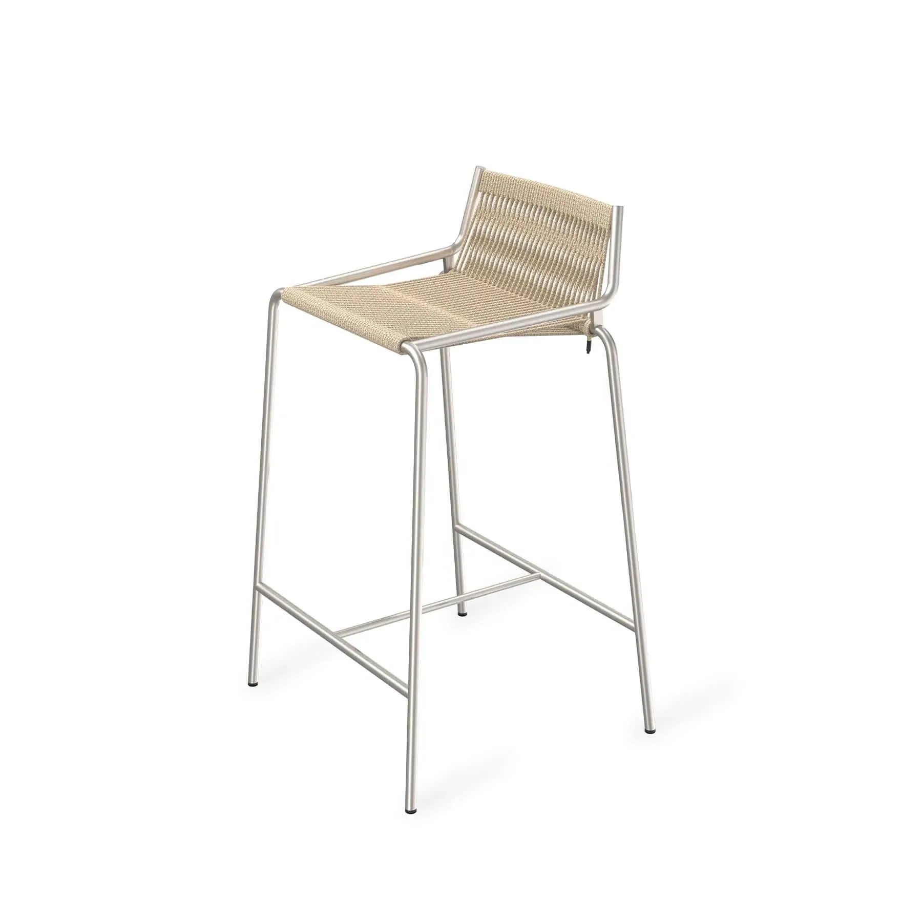 Counter Stool with Upholstery - Nature, Linen image