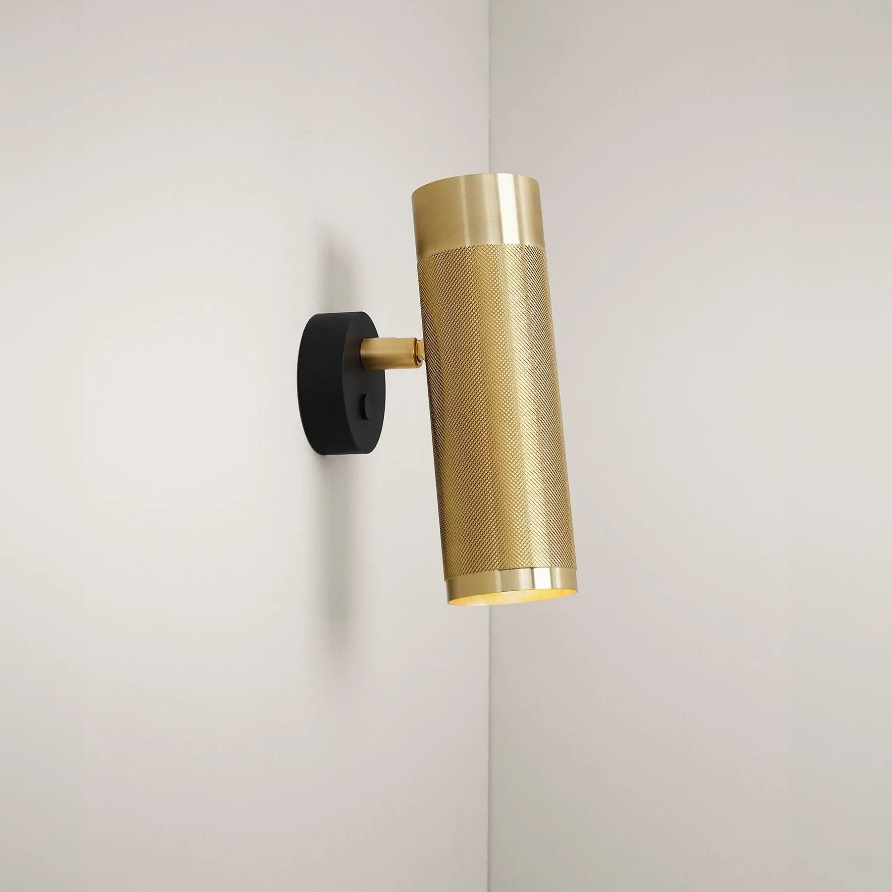 Large Wall Light - Black, Brass