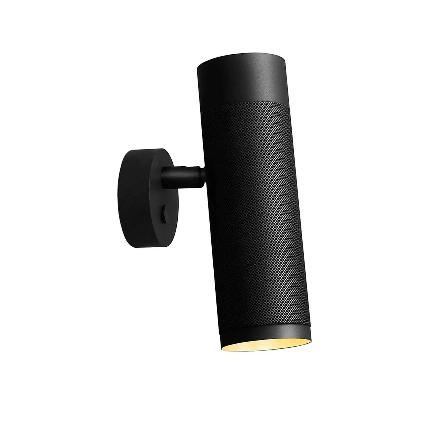 Large Wall Light with Downlight - Brown, Brass